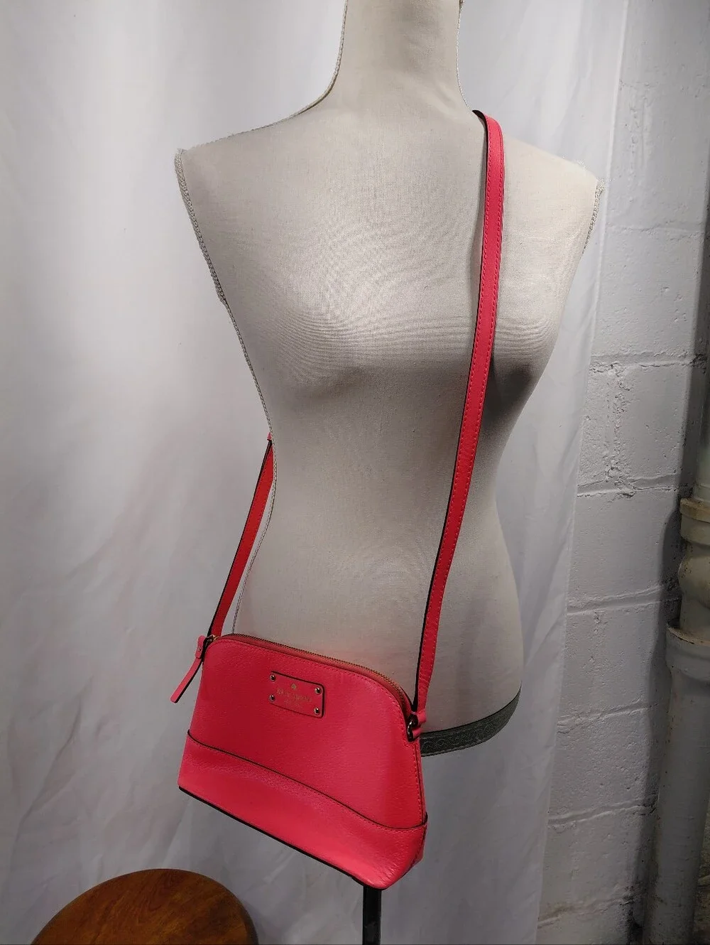 Kate Spade New York Hot Pink Wellesley Hanna Sweatheart Leather Bag NWOT